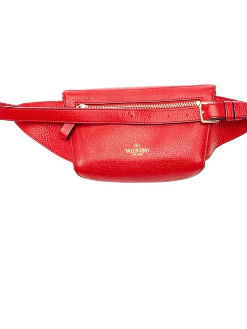 Valentina Rock stud red  Belt Leather Waist Bag